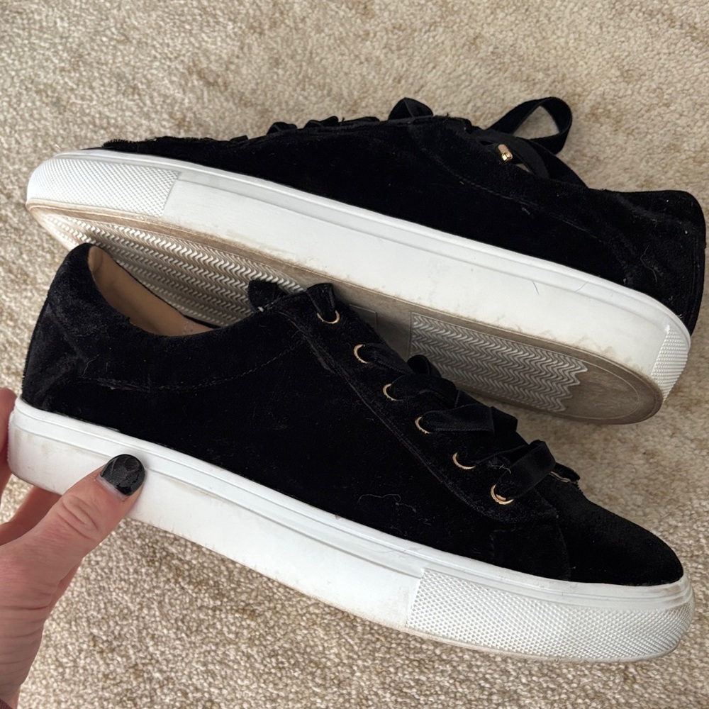 LOFT Women's Black Velvet Sneakers - Picture 6 of 6